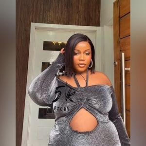 Cut out glitter dress.